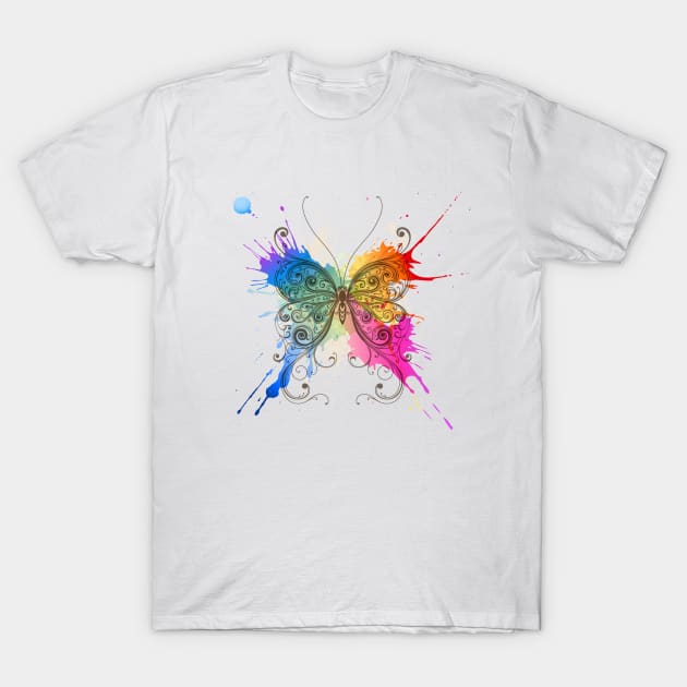 Butterfly T-Shirt by Mendi Art